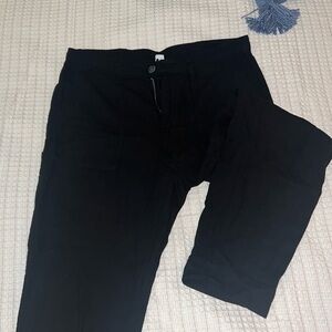 BLACK LINEN PANTS